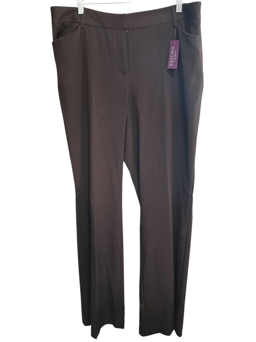 Lane Bryant Tailored Women's Brown Dress Pants Size 18L Classic Trousers New Tag